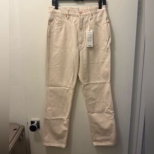 Women’s Wrangler Cream Straight-Leg Jeans